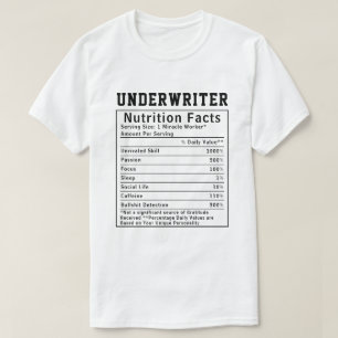 Grappige verzekeraar voedingsfeiten financieel cad t-shirt