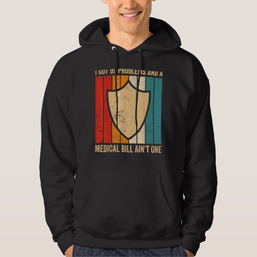 Grappige verzekeringsagent makelaar problemen medi hoodie (Voorkant)