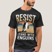 Grappige Verzet Pinguïn Activisme T-shirt (Voorkant)