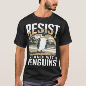 Grappige Verzet Pinguïn Activisme T-shirt (Voorkant)