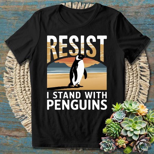Grappige Verzet Pinguïn Activisme T-shirt