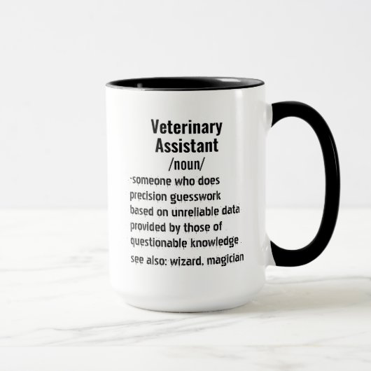 Grappige Veterinaire Assistent Definitie geschenke Mok (Rechts)