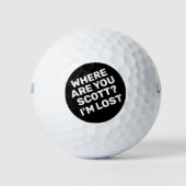 Grappige vetgedrukte letters Golfer naam verloren Golfballen (Voorkant)