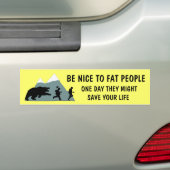 Grappige vette grap bumpersticker (Op auto)