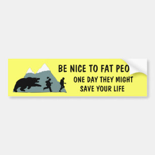 Grappige vette grap bumpersticker