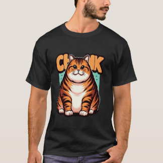 Grappige vette katten meme, Chonk kat Kattenliefhe T-shirt