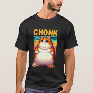 Grappige vette katten meme, Chonk kat Kattenliefhe T-shirt