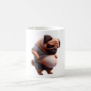 Grappige Vette Pug Chonk Hond Chubby Pug Hondenlie Koffiemok