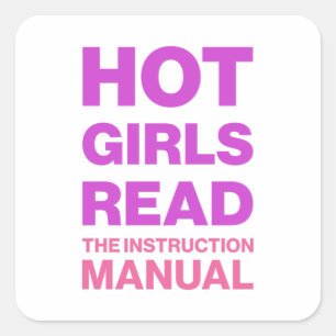 Grappige Vette Typografie Sarcastische Boekenwurm  Vierkante Sticker