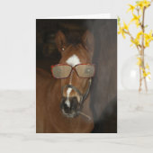 Grappige veulen die sigaar rookt wenskaart kaart (Gele Bloem)