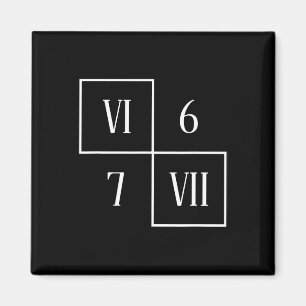 Grappige Vi Vii 6 7 Meme Romeinse Cijfers Wiskunde Magneet