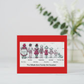 Grappige Victoriaans familie strand vakantie Briefkaart (Staand voorkant)