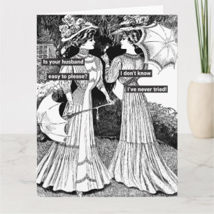 Grappige Victoriaans huisvrouw Kaart
