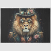 Grappige Victoriaans Steampunk Lion Decoupage Tissuepapier (Voorkant)