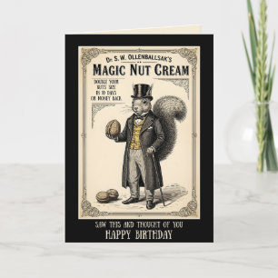 Grappige Victoriaanse advertentie verjaardagskaart Kaart
