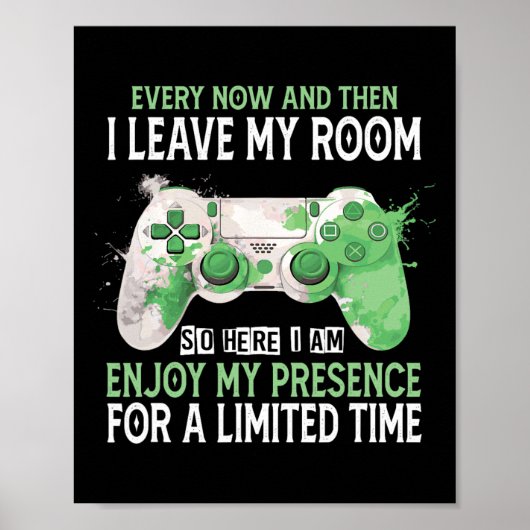 Grappige Video Game Controller Gamer Gifts voor Bo Poster (Voorkant)