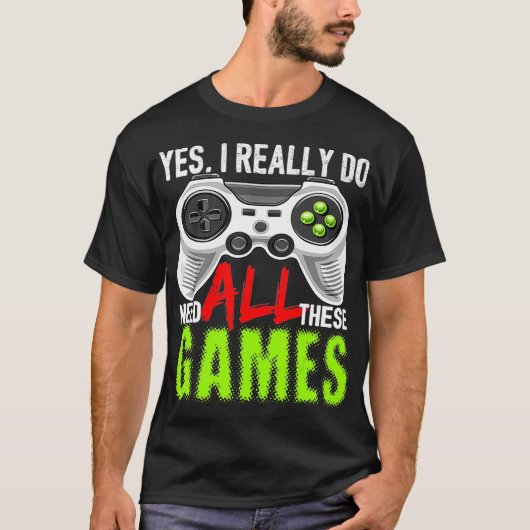Grappige Video Gamer Video Game Controller Party G T-shirt (Voorkant)