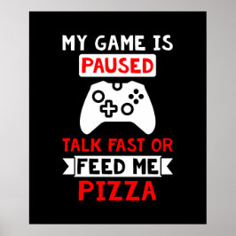 grappige video gamer woordkunst poster