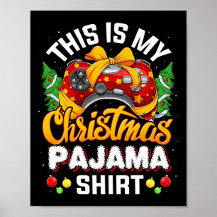 Grappige videogame controller kerst Santa hoed Poster
