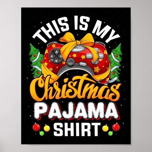 Grappige videogame controller kerst Santa hoed Poster (Voorkant)