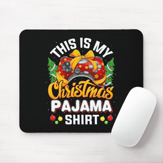 Grappige videogame controller Kerstmis Sinterklaas Muismat (Met muis)
