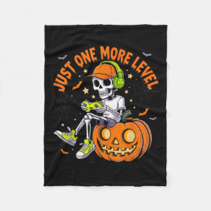 Grappige videogame Halloween skelet gamer kostuum Fleece Deken