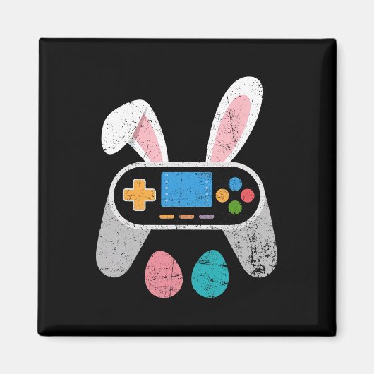 Grappige videogame Paashaas gamecontroller Ga Magneet (Voorkant)
