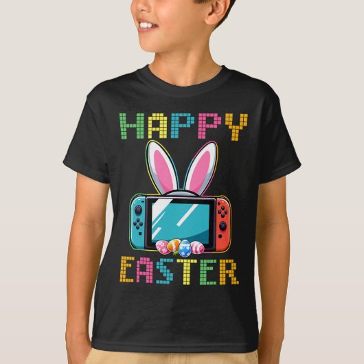 Grappige videogame Paashaas Gamecontroller Ga T-shirt (Voorkant)