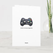 Grappige Videogamer Verjaardag Kaart (Achterkant)