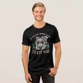 Grappige Videospel Wasbeer  Tri-Blend Shirt (Voorkant volledig)