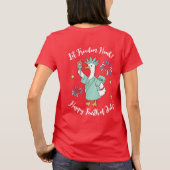 Grappige Vier Juli Rood, Wit en Gans T-Shirt (Achterkant)