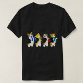 grappige vier katten 1 t-shirt (Design voorkant)