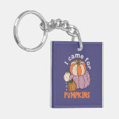 Grappige vier pompoenen herfst sleutelhanger (Voorkant Links)