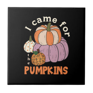 Grappige Vier Pompoenen Herfst Tegeltje