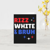 Grappige vierde juli - Rizz White Bruh Grappige Ge Kaart (Gele Bloem)