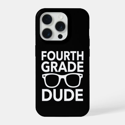Grappige vierde klas kerel basisschoolleerling iPhone hoesje (Achterkant)