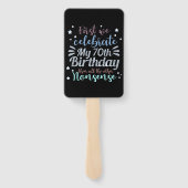 grappige viering van de 70e verjaardag handwaaier (Achterkant)