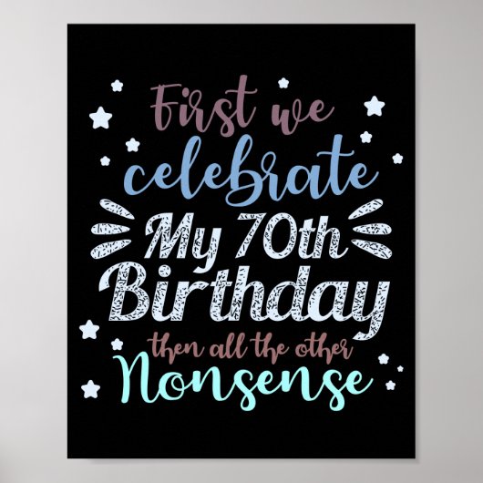 grappige viering van de 70e verjaardag poster (Voorkant)
