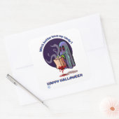 grappige vierkante sticker "HAPPY HALLOWEEN 2" (Envelop)