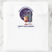 grappige vierkante sticker "HAPPY HALLOWEEN 2" (Tas)