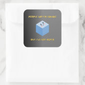 Grappige Vierkante Wiskunde Pun Stickers (Tas)