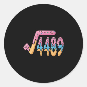 Grappige Vierkantswortel 4489 Grappig 67 Wiskunde Ronde Sticker