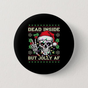 Grappige Vies Kerstmis Lelijke Trui Ronde Button 5,7 Cm