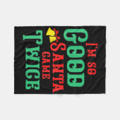 Grappige Vies Ondeugende Ongepaste Kerstmis T Shir Fleece Deken (Voorkant (Horizontaal))