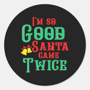 Grappige Vies Stoute Ongepaste Kerst T-Shirt Ronde Sticker