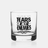 Grappige vijand scheurt woord kunst whisky glas (Voorkant)