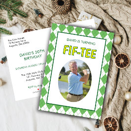 Grappige Vijftig Golf 50e Verjaardag Uitnodiging Briefkaart