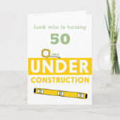 Grappige Vijftig Onder Constructie Verjaardag Kaart (Voorkant)