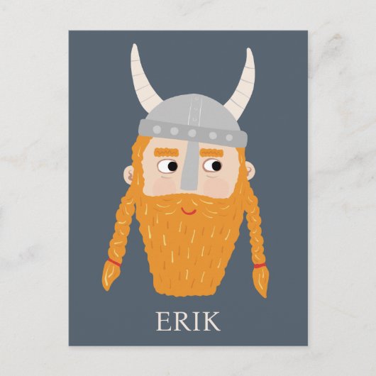 Grappige Viking gepersonaliseerd Briefkaart (Voorkant)