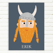 Grappige Viking gepersonaliseerd Poster